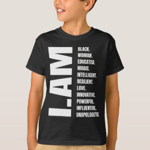 Ich bin schwarze Frau schwarze Geschichte erzogen T-Shirt