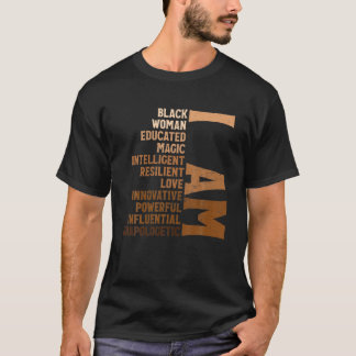 Ich bin schwarze Frau schwarze Geschichte Monat er T-Shirt