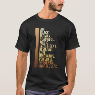Ich bin schwarze Frau schwarze Geschichte Monat er T-Shirt