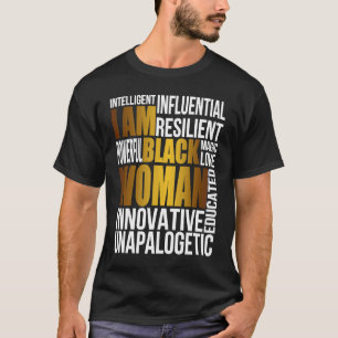 Ich bin schwarze Frau schwarze Geschichte Monat er T-Shirt