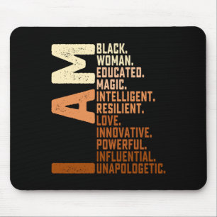 Ich bin schwarze Frau Schwarze Geschichte Monat Un Mousepad