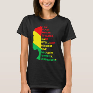Ich bin schwarze Frau schwarze Geschichte Monat Un T-Shirt