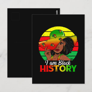 Ich bin schwarze Geschichte Afrikanisches Amerika Postkarte