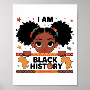 Ich bin Schwarze Geschichte Afro Kleines Mädchen A Poster