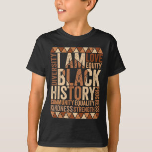 Ich bin Schwarze Geschichte Afroamerikanische Schw T-Shirt