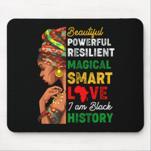 Ich bin schwarze Geschichte Frauen schwarze Geschi Mousepad