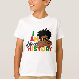 Ich bin schwarze Geschichte für Kinder Jungs Schwa T-Shirt