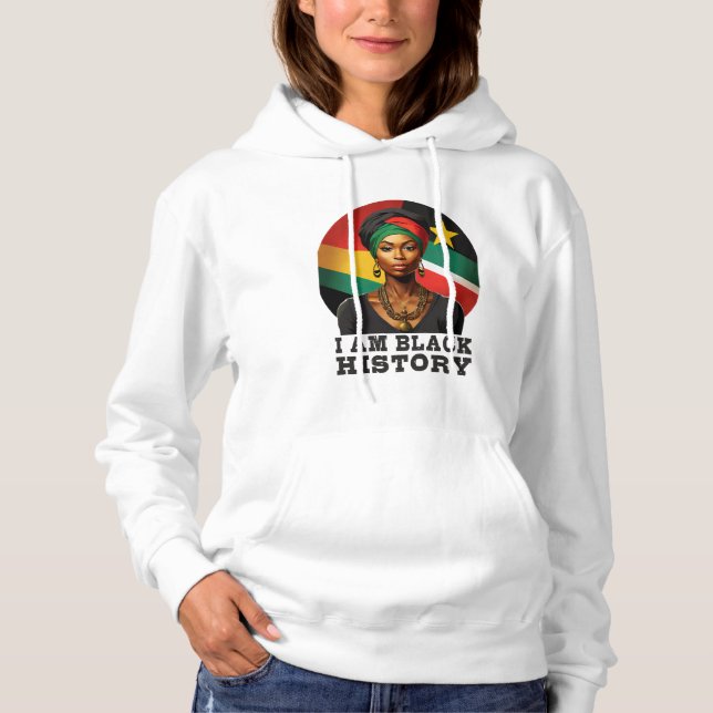 Ich bin schwarze Geschichte Hoodie (Vorderseite)