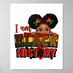 Ich bin schwarze Geschichte Juneteente Black Melan Poster
