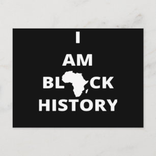 Ich bin schwarze Geschichte - Klassiker des Schwar Feiertagspostkarte