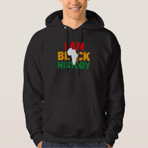 Ich bin schwarze Geschichte Männer Frauen Jungs Mä Hoodie
