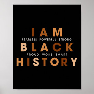 Ich bin schwarze Geschichte Melanin Afroamerikaner Poster