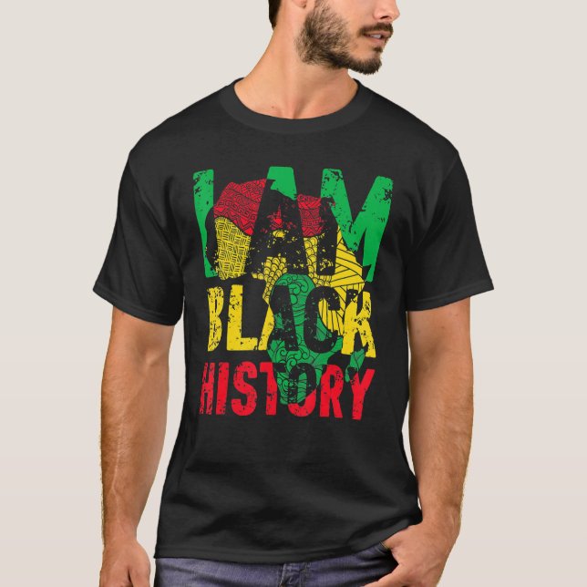 Ich bin schwarze Geschichte Monat afrikanische ame T-Shirt (Vorderseite)