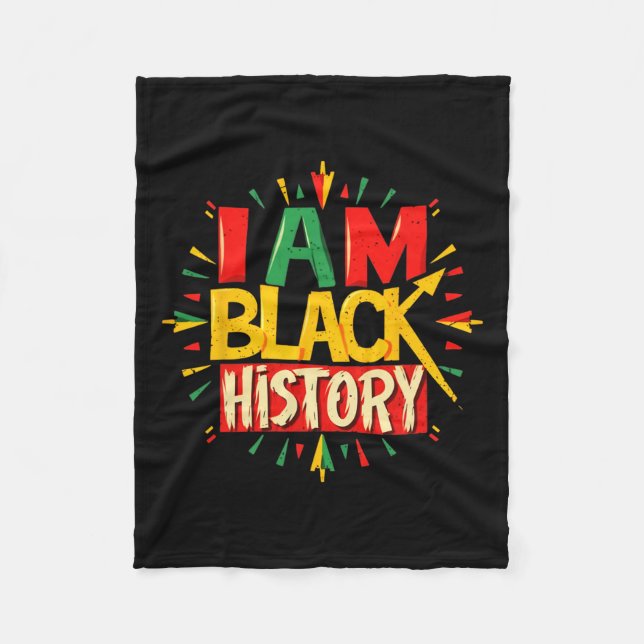 Ich bin schwarze Geschichte Monat afrikanischen am Fleecedecke (Vorderseite)