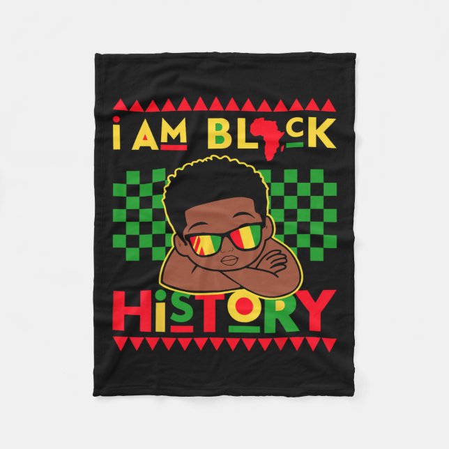 Ich bin schwarze Geschichte Monat Afrikanischer am Fleecedecke (Vorderseite)