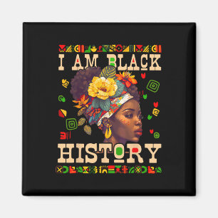 Ich bin Schwarze Geschichte Monat Feier Afrikanisc Magnet