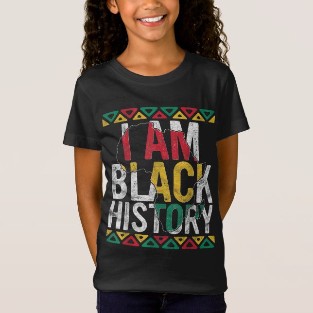 Ich bin schwarze Geschichte schwarzer Prix Geschen T-Shirt (Vorderseite)