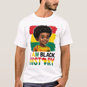 Ich bin Schwarzer Geschichte Afro-Junge Kleiner Me T-Shirt