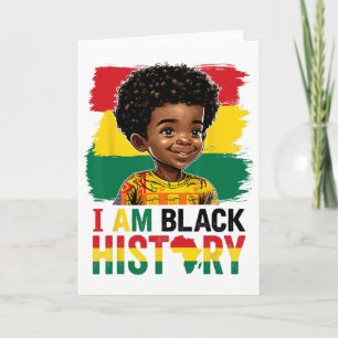 Ich bin Schwarzer Geschichte Afro-Junge Little Mel Karte