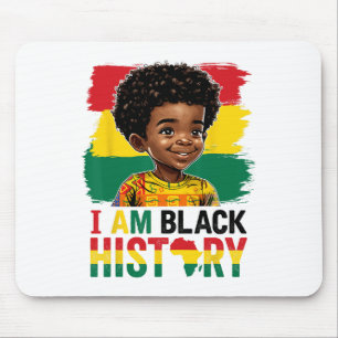 Ich bin Schwarzer Geschichte Afro-Junge Little Mel Mousepad
