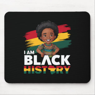 Ich bin Schwarzer Geschichte Afro-Junge Little Mel Mousepad