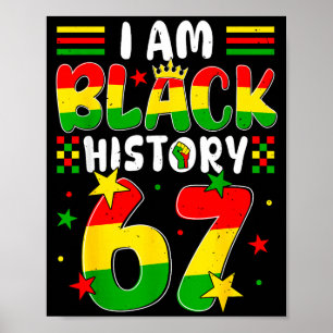 Ich bin Schwarzer Geschichtsmonat 67 Six Seven Mem Poster
