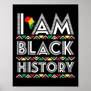 Ich bin Schwarzer Geschichtsmonat Afrika Aborigina Poster