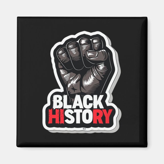 Ich bin Schwarzer Geschichtsmonat Afrikanischer St Magnet (Vorne)