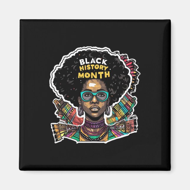 Ich bin Schwarzer Geschichtsmonat Afrikanischer St Magnet (Vorne)