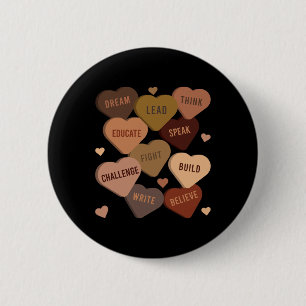 Ich bin Schwarzer Geschichtsmonat Afro Afroamerika Button