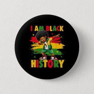 Ich bin Schwarzer Geschichtsmonat Afroamerikanisch Button