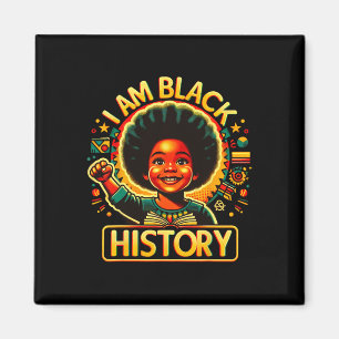 Ich bin Schwarzer Geschichtsmonat Afroamerikanisch Magnet