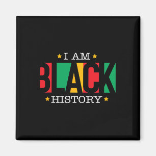 Ich bin Schwarzer Geschichtsmonat Afroamerikanisch Magnet