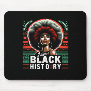 Ich bin Schwarzer Geschichtsmonat Afroamerikanisch Mousepad