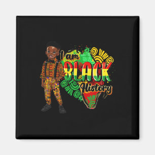 Ich bin Schwarzer Geschichtsmonat Jungen Afroameri Magnet
