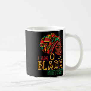 Ich bin schwarzes Geschichtsmädchen African Americ Kaffeetasse