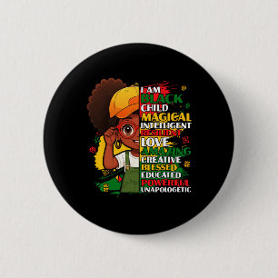Ich bin Schwarzes Kind Geschichtsmonat Afroamerika Button