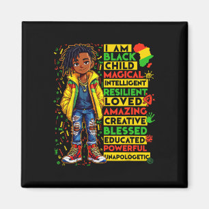 Ich bin Schwarzes Kind Geschichtsmonat Afroamerika Magnet