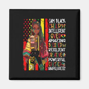 Ich bin Schwarzes Kind Geschichtsmonat Afroamerika Magnet