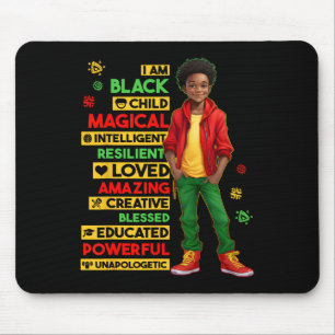 Ich bin Schwarzes Kind Geschichtsmonat Afroamerika Mousepad