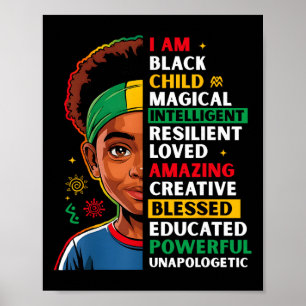 Ich bin Schwarzes Kind Geschichtsmonat Afroamerika Poster