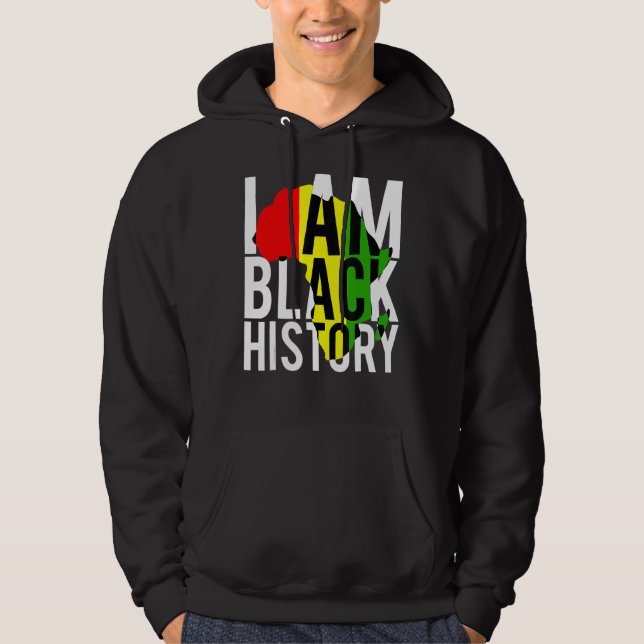 Ich bin Schwarzgeschichte Monat Afrikanischer amer Hoodie (Vorderseite)