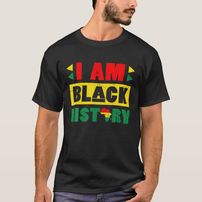 Ich bin Schwarzgeschichte Monat Februar 2022 Afrik T-Shirt (Vorderseite)