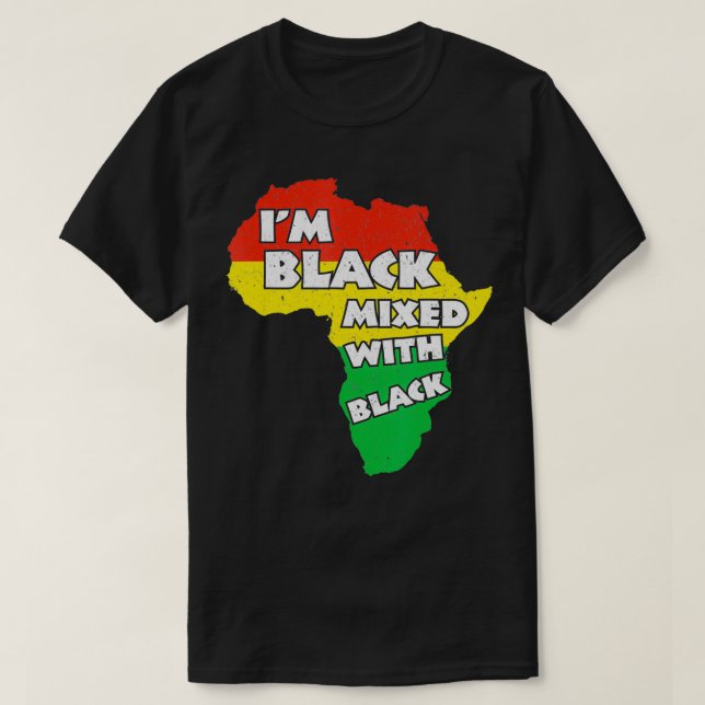 Ich bin Schwarzgeschichte Monat Geschenk Afrikanis T-Shirt (Design vorne)