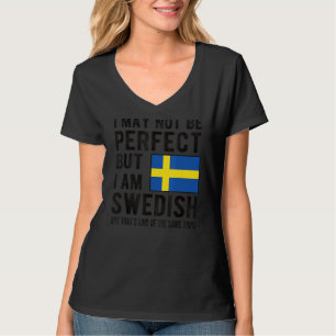 Ich bin schwedische Flagge Schweden Heritage Schwe T-Shirt