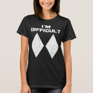 Ich bin schwer lustige, doppelte schwarze Diamante T-Shirt
