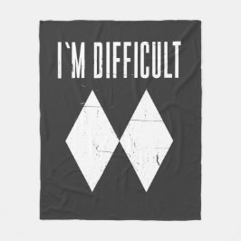 Ich bin schwer Ski Doppel Diamant Wintersport Fleecedecke