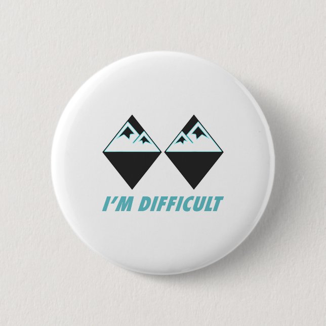 Ich bin schwer Ski Double Black Diamonds Colorado  Button (Vorderseite)