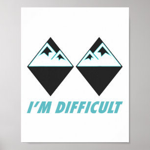 Ich bin schwer Ski Double Black Diamonds Colorado Poster