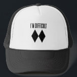 Ich bin schwer Skifahren Double Black Diamond Truckerkappe<br><div class="desc">Ich bin Schwierigkeitsgrau für den begeisterten Skifahrer. Perfekt für jede Jahreszeit. Double Black Diamond Design,  dass Skifahrer und Snowboarder Liebe würde. Egal,  ob Sie die Pisten treffen oder einfach nur aushängen,  lass der Welt,  dass Sie Ihr Hobby und Ihre Leidenschaft Liebe</div>